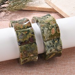 Натуральный яшмовый бисер камбаба прямоугольный браслет из бисера BJEW-Q012-02A