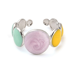 Открытое манжетное кольцо из нержавеющей стали 304&nbsp;RJEW-F160-07P-01