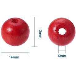 Круглые деревянные бусины&nbsp;WOOD-PH0008-02-WH