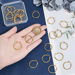 Кольцо серьги-кольца из нержавеющей стали 304&nbsp;EJEW-UN0001-05-11G-C