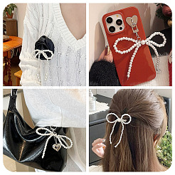 8 шт. 4 стиля пластиковых аксессуаров для бантов с имитацией жемчуга KY-TA0001-40