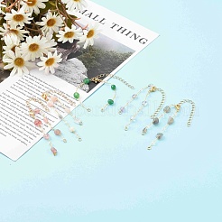 Самородки украшения из натуральных драгоценных камней из бисера AJEW-JB00953