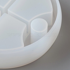 Круглый многослойный вращающийся ящик для хранения diy 4 отсеков&nbsp;AJEW-D046-16A