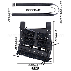 Искусственная кожа с оболочкой из сплава на талии AJEW-WH0248-519B
