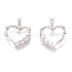 Латунные микропаве прозрачные кубические циркониевые подвески ZIRC-O035-28P