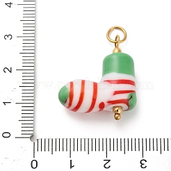 Рождество ручной работы Lampwork подвески STAS-C147-03E
