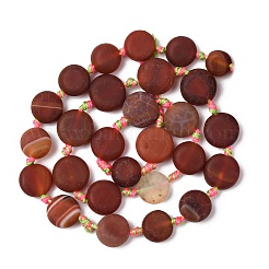 Натуральный красный агат бисер нитей&nbsp;G-B177-B02-03