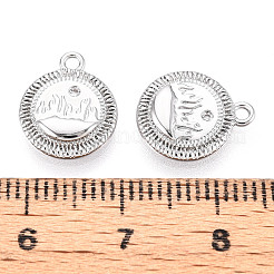 Латунные микропаве прозрачные кубические циркониевые подвески KK-N267-15P