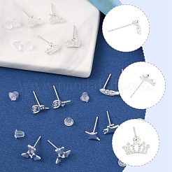 12 пара сережек-гвоздиков из сплава 12 стилей EJEW-FS0001-29