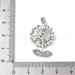 Латунные микропаве прозрачные подвески с фианитом&nbsp;KK-F924-12P