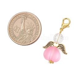 Акриловые подвески в форме сердца ангела HJEW-JM03566-01