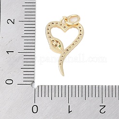 Подвески из латуни с покрытием из прозрачного кубического циркония&nbsp;LS-KK-Z060-02G-02