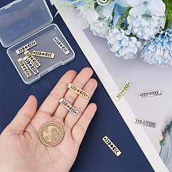 12 шт. подвески из нержавеющей стали 201 двух цветов&nbsp;STAS-UN0044-48