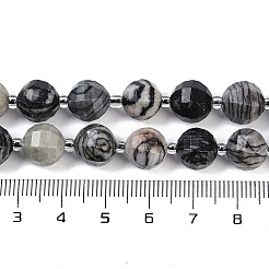 Бусины из натурального черного камня G-G182-B08-05