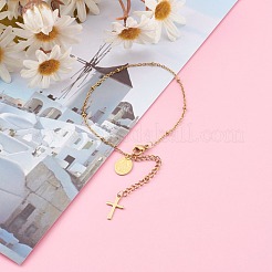 Браслеты с подвесками из нержавеющей стали 304 BJEW-JB05977