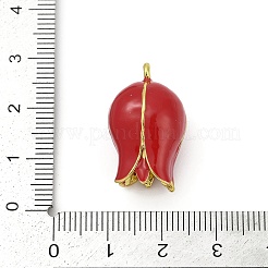 Подвески из латуни и эмали в форме бутона&nbsp;KK-G526-11G