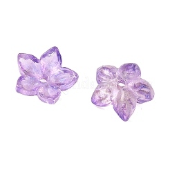 Bouchon à perle de verre transparent bicolore&nbsp;GLAA-H041-01A