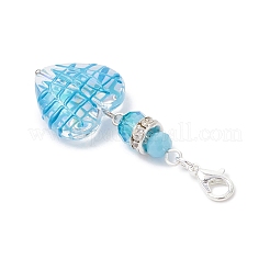 6 шт. подвеска в форме сердца из двух цветов&nbsp;HJEW-TA00386