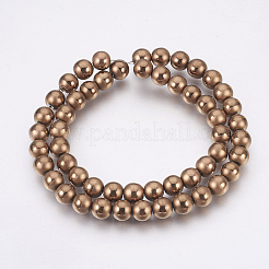Electroplate non magnetici ematite sintetico fili di perline&nbsp;G-F585-C08-8mm