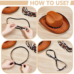 6 шт. 6 стиля кожаная повязка на шляпу&nbsp;AJEW-NB0006-83