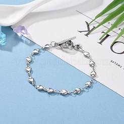 Браслеты-цепочки в форме сердца из нержавеющей стали 304 BJEW-JB05615