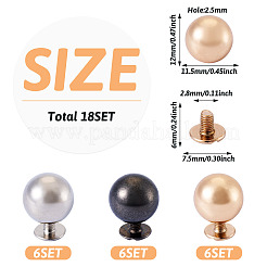 18 комплект двухцветных железных винтов FIND-TA0006-29C