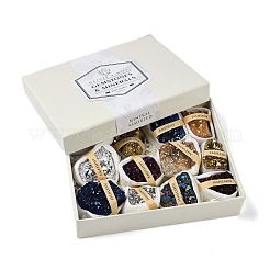 Гальваника природный кварцевая жеода рог изобилия образец минерала&nbsp;DJEW-M014-02G