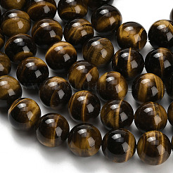 Природных тигровый глаз бисер нитей G-H329-C07-16mm