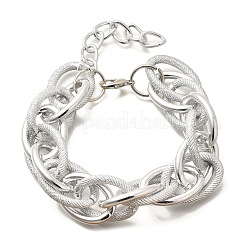 Gliederarmbänder aus Legierung im Punk- und Hip-Hop-Stil mit Roloketten für Frauen und Männer&nbsp;LS-BJEW-K270-01P