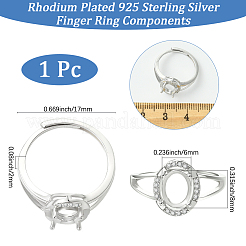 1 шт. 925 серебряных зубчатых кольца STER-BBC0008-59