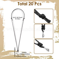 20шт регулируемый вощеный полиэстеровый шнур для изготовления ожерелья AJEW-SC0003-92B