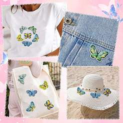 16 шт. 8 стиля полиэстеровые термонашивные заплатки для одежды&nbsp;PATC-CJ0001-05