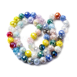 Электропаллетные непрозрачные стеклянные бусины нити GLAA-Q009-04A