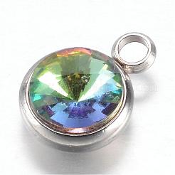 Подвески из нержавеющей стали 304 со стразами STAS-G082-12