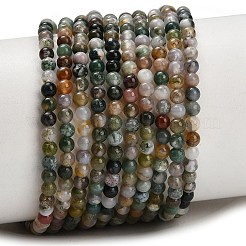Natur Indien Achat Perlen Stränge&nbsp;GG-CBA77FB-A01-3mm