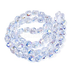 Galvanisieren transparente Glasperlen Stränge&nbsp;EGLA-N057-02A-M