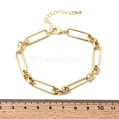 Rechteckige Armbänder aus Messinggliederkette für Damen&nbsp;BJEW-F531-03G