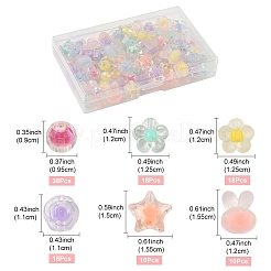 60 г 6 стиля прозрачных акриловых бусин наборы&nbsp;TACR-YW0002-51