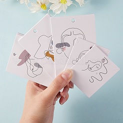 100шт 5 стиля картонные карты отображения ювелирных изделий CDIS-SZ0001-20