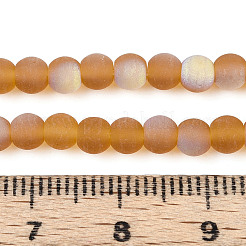 Fili di perline di vetro trasparente smerigliato&nbsp;GLAA-T032-T4mm-MBB23