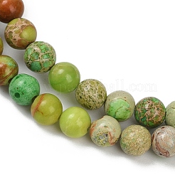 Нити бусин из окрашенного натурального регалита/императорской яшмы/морского осадка яшмы&nbsp;G-B124-C04-06