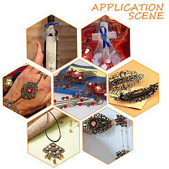 30 шт. 5-х цветные латунные филигранные соединительные звенья KK-PH0003-36