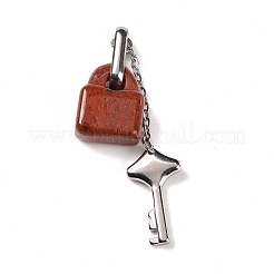 Pendentifs de jaspe rouge naturel&nbsp;G-B027-03E