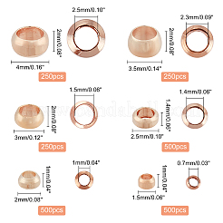 2250шт 6 стильные латунные обжимные бусины KK-PH0004-09