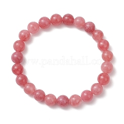 Браслеты из натурального кварца с имитацией клубничного кварца&nbsp;BJEW-JB13141