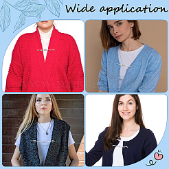 3 шт. 3 стиля платиновый сплав зажимы для свитера AJEW-GF0011-39