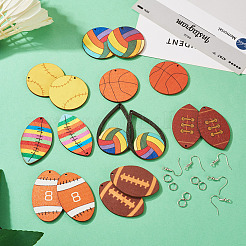 Наборы для самостоятельного изготовления спортивных мячей из дерева и латуни&nbsp;DIY-TA0010-47