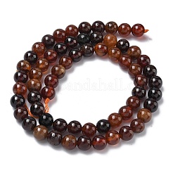 Нити из натуральных африканских оранжевых гранатовых бусин&nbsp;G-K365-F01-6mm