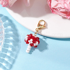 7 шт. подвеска из бисера ручной работы в двух цветах&nbsp;HJEW-MZ00202