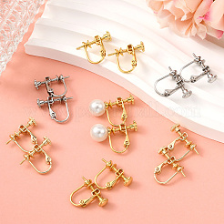 18шт 3 цвета латунные клипсы для серег KK-SC0006-61B